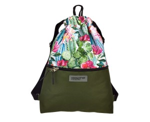 Plecak "Kaktusy Khaki" Mały